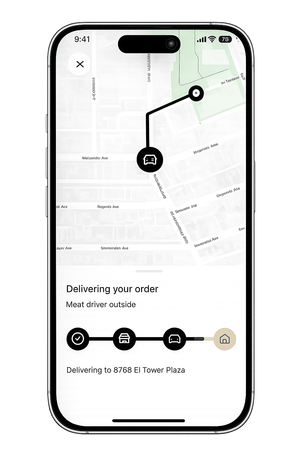 Delivery tracking on a phone